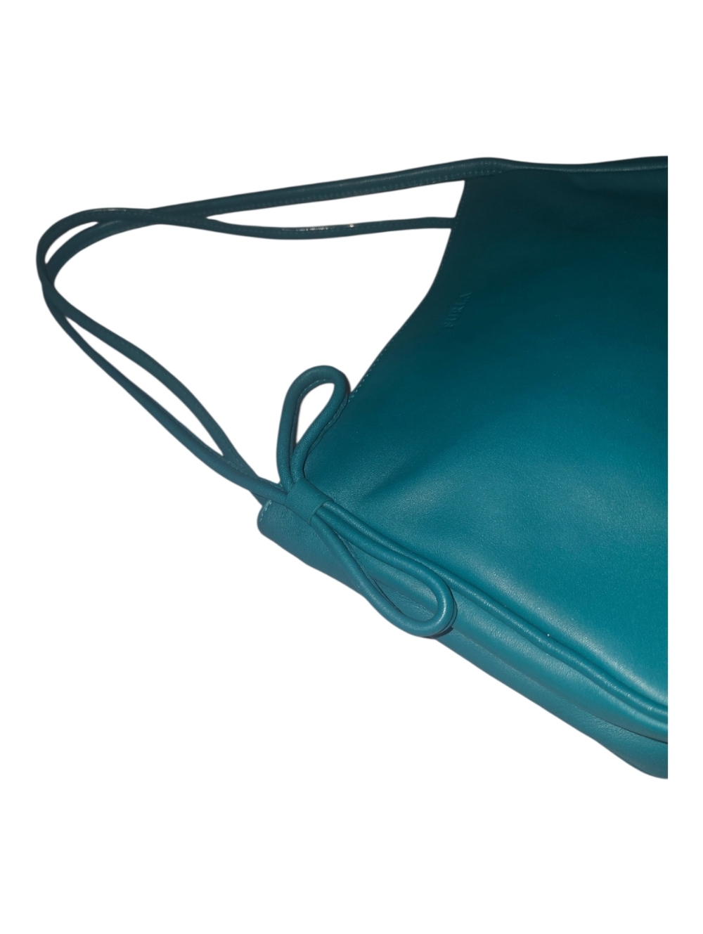 Furla Teal Leather Shoulder Bag with Knot Detail - Picture 6 of 11